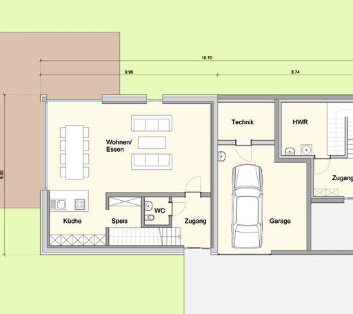 Fertighaus Zweifamilienhaus KW von Weizenegger Schlüsselfertig ab 800000€, Satteldach-Klassiker Grundriss 1