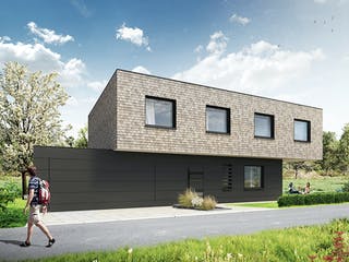 Fertighaus Haus MT von Weizenegger Schlüsselfertig ab 630000€, Cubushaus Außenansicht 1