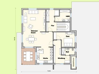 Fertighaus Haus PT von Weizenegger Schlüsselfertig ab 650000€, Stadtvilla Grundriss 1