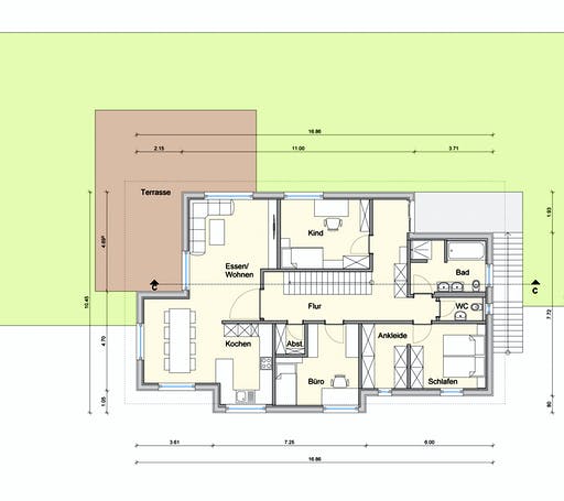 Fertighaus Zweifamilienhaus RG von Weizenegger Schlüsselfertig ab 540000€, Satteldach-Klassiker Grundriss 2