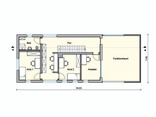 Fertighaus Haus SA von Weizenegger Ausbauhaus ab 320000€, Satteldach-Klassiker Grundriss 2