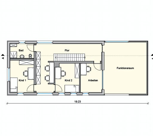 Fertighaus Haus SA von Weizenegger Ausbauhaus ab 320000€, Satteldach-Klassiker Grundriss 2