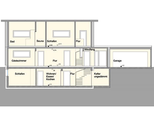 Fertighaus Haus SB von Weizenegger Schlüsselfertig ab 680000€, Pultdachhaus Grundriss 4