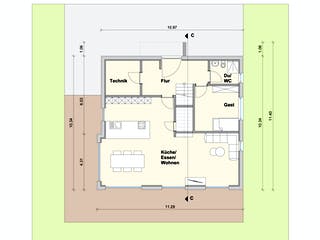 Fertighaus Haus SO von Weizenegger Schlüsselfertig ab 430000€, Satteldach-Klassiker Grundriss 1