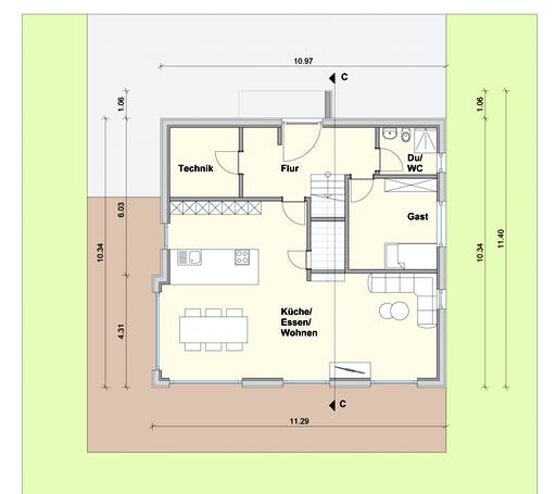 Fertighaus Haus SO von Weizenegger Schlüsselfertig ab 430000€, Satteldach-Klassiker Grundriss 1