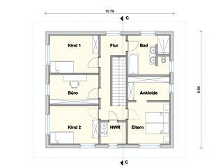 Fertighaus Haus SO von Weizenegger Schlüsselfertig ab 430000€, Satteldach-Klassiker Grundriss 2