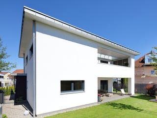 Fertighaus Haus mit Gewerbe WPBW von Weizenegger Schlüsselfertig ab 530000€, Cubushaus Außenansicht 4