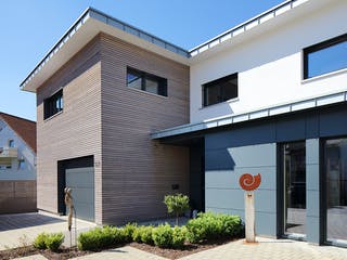 Fertighaus Haus mit Gewerbe WPBW von Weizenegger Schlüsselfertig ab 530000€, Cubushaus Außenansicht 5