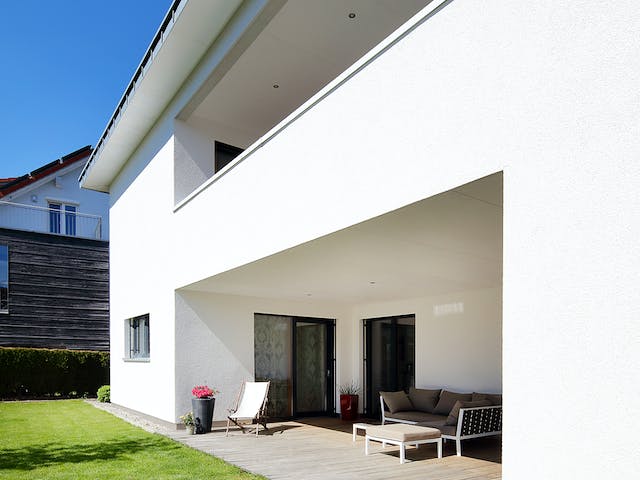 Fertighaus Haus mit Gewerbe WPBW von Weizenegger Schlüsselfertig ab 530000€, Cubushaus Außenansicht 6
