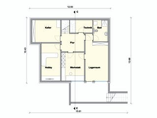 Fertighaus Haus mit Einliegerwohnung WW von Weizenegger Schlüsselfertig ab 650000€, Satteldach-Klassiker Grundriss 3