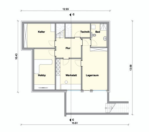 Fertighaus Haus mit Einliegerwohnung WW von Weizenegger Schlüsselfertig ab 650000€, Satteldach-Klassiker Grundriss 3