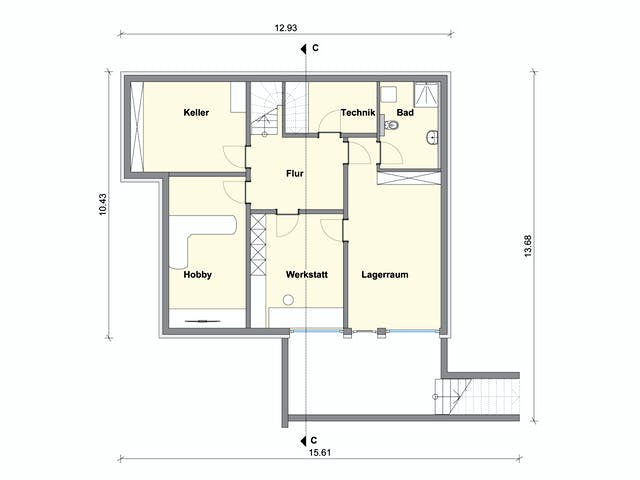 Fertighaus Haus mit Einliegerwohnung WW von Weizenegger Schlüsselfertig ab 650000€, Satteldach-Klassiker Grundriss 3