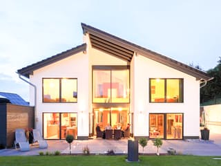 Fertighaus Westfalen von Becker 360 Schlüsselfertig ab 435400€, Pultdachhaus Außenansicht 1