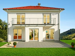 Fertighaus Wetterau von Keitel-Haus, Stadtvilla Außenansicht 2