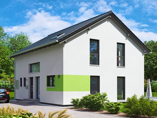 Fertighaus Wien von Fingerhut Haus Schlüsselfertig ab 437280€, Satteldach-Klassiker Außenansicht 2