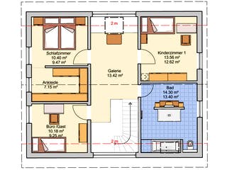 Fertighaus Wien von Fingerhut Haus Schlüsselfertig ab 437280€, Satteldach-Klassiker Grundriss 2