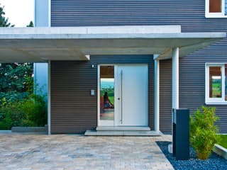 Fertighaus Wiesenhütter - Kundenhaus von Bau-Fritz Schlüsselfertig ab 740000€, Cubushaus Außenansicht 3