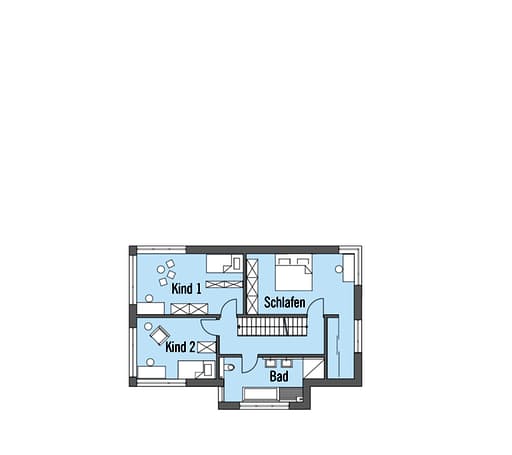 Fertighaus Wiesenhütter - Kundenhaus von Baufritz Schlüsselfertig ab 720000€, Cubushaus Grundriss 2