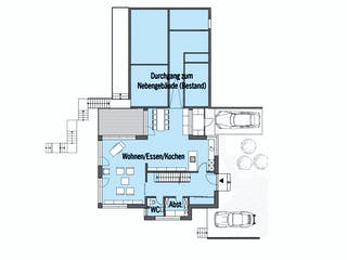 Fertighaus Wiesenhütter - Kundenhaus von Bau-Fritz Schlüsselfertig ab 740000€, Cubushaus Grundriss 1