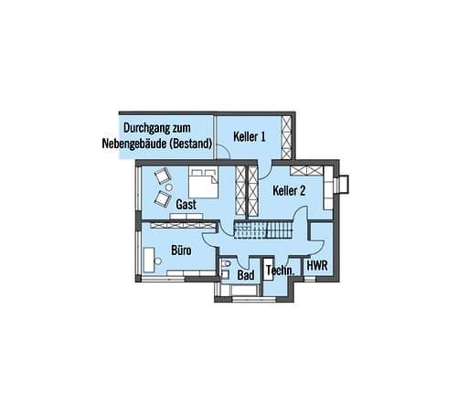 Fertighaus Wiesenhütter - Kundenhaus von Baufritz Schlüsselfertig ab 720000€, Cubushaus Grundriss 3