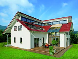 Fertighaus Wiesenweg von Keitel-Haus, Pultdachhaus Außenansicht 1