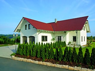 Fertighaus Wiesenweg von Keitel-Haus, Pultdachhaus Außenansicht 2