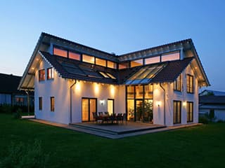 Fertighaus Wiesenweg von Keitel-Haus, Pultdachhaus Außenansicht 4