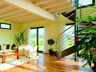 Fertighaus Wiesenweg von Keitel-Haus, Pultdachhaus Innenansicht 1