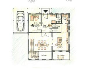 Fertighaus Wilkesmann von Becker 360, Satteldach-Klassiker Grundriss 1