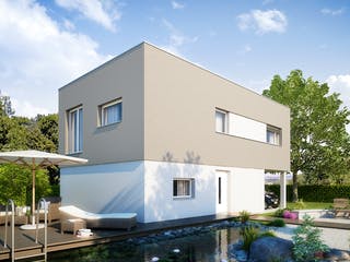 Fertighaus alea® CUBIC PUR von Wimberger, Cubushaus Außenansicht 1