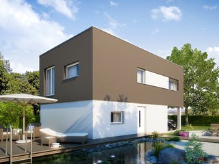 Fertighaus alea® CUBIC PUR von Wimberger, Cubushaus Außenansicht 2