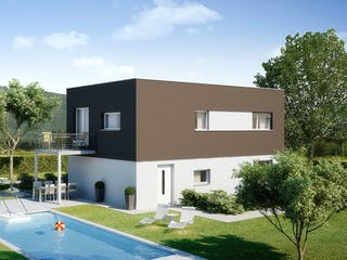 Fertighaus alea® CUBIC 3 von Wimberger, Cubushaus Außenansicht 1