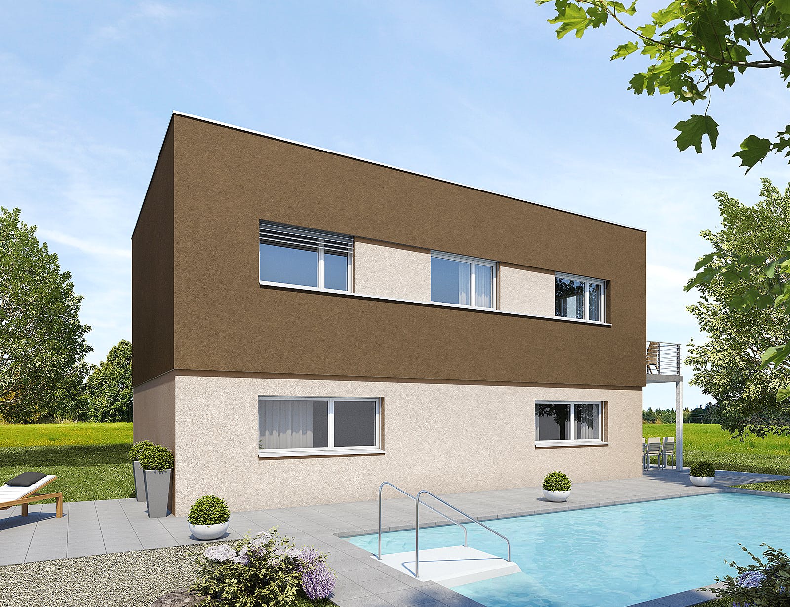 Fertighaus alea® CUBIC 3 von Wimberger, Cubushaus Außenansicht 3