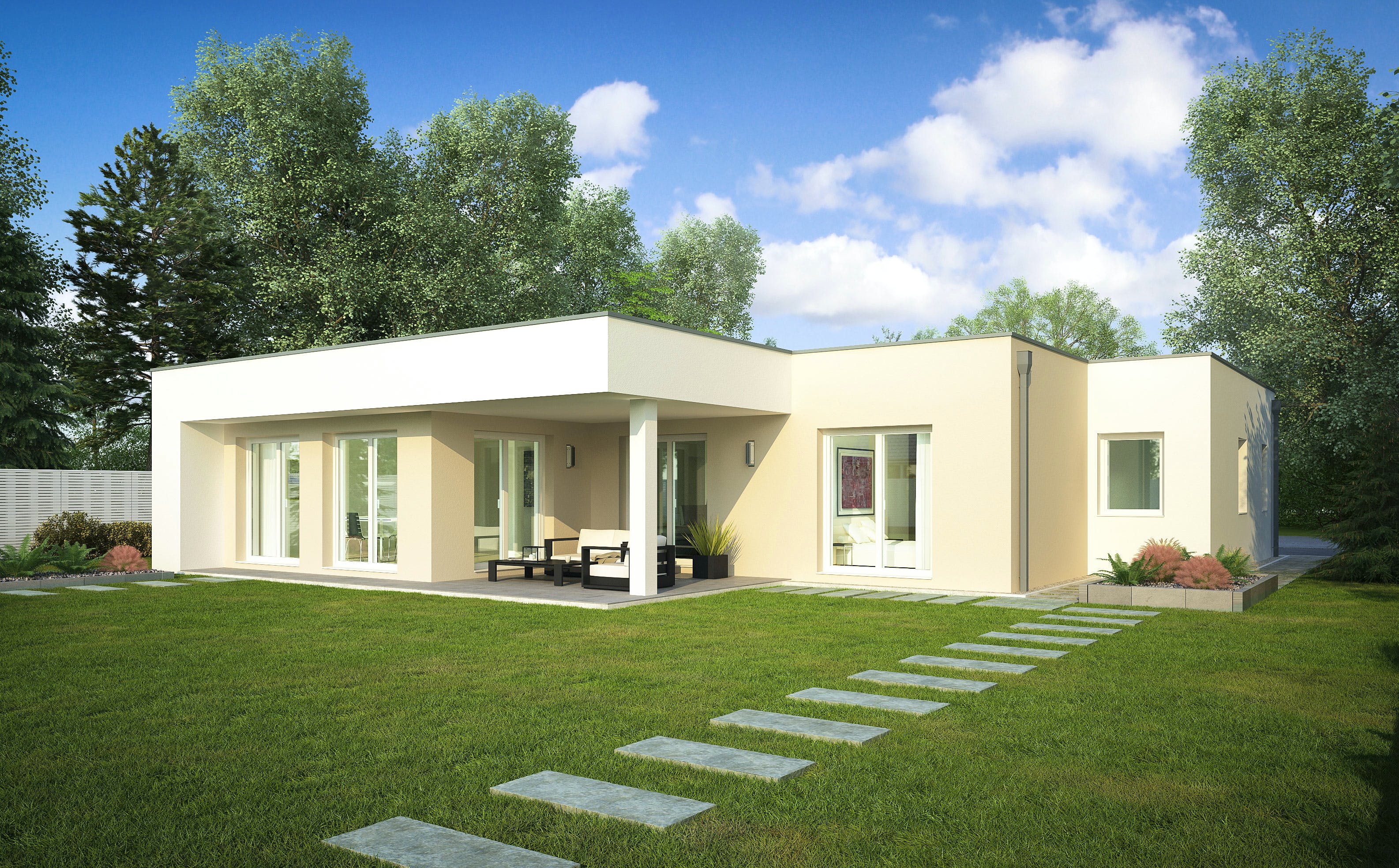 Fertighaus Darius von Wimberger, Bungalow Außenansicht 1