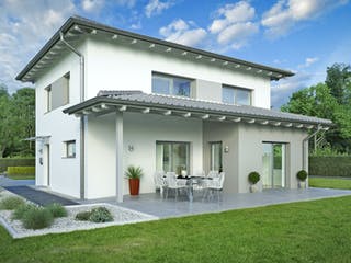 Fertighaus Fortuna I von Wimberger, Stadtvilla Außenansicht 1