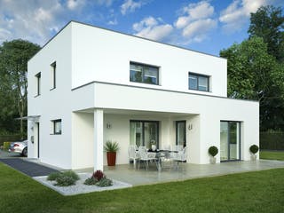 Fertighaus Fortuna I von Wimberger, Stadtvilla Außenansicht 2