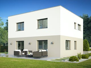 Fertighaus Juventas von Wimberger, Pultdachhaus Außenansicht 2