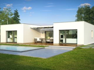 Fertighaus Penta I von Wimberger, Bungalow Außenansicht 1