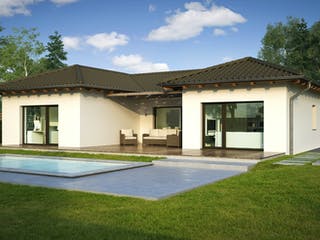 Fertighaus Penta I von Wimberger, Bungalow Außenansicht 2