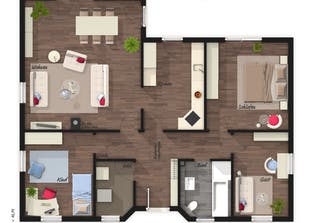 Winkelbungalow 108 Grundriss