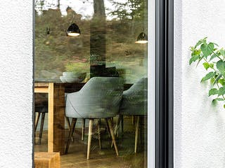 Fertighaus Bauhaus-Stil von Winterhoff, Pultdachhaus Außenansicht 6