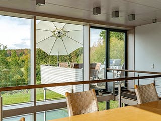 Fertighaus Satteldachhaus mit Holzfassade von Winterhoff, Satteldach-Klassiker Innenansicht 2