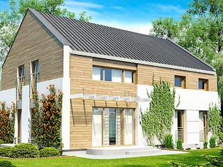 Fertighaus Zx 11 C von WODEN HAUS Schlüsselfertig ab 356000€, Satteldach-Klassiker Außenansicht 1