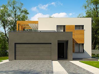 Fertighaus Zx 73 von WODEN HAUS Schlüsselfertig ab 327000€, Cubushaus Außenansicht 2