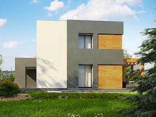 Fertighaus Zx 73 von WODEN HAUS Schlüsselfertig ab 327000€, Cubushaus Außenansicht 4