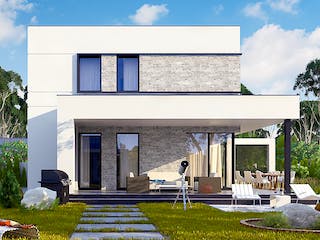 Fertighaus Zx 92 von WODEN HAUS Schlüsselfertig ab 301000€, Cubushaus Außenansicht 4