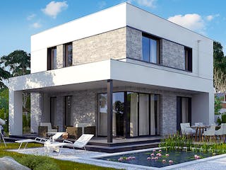 Fertighaus Zx 92 von WODEN HAUS Schlüsselfertig ab 301000€, Cubushaus Außenansicht 5