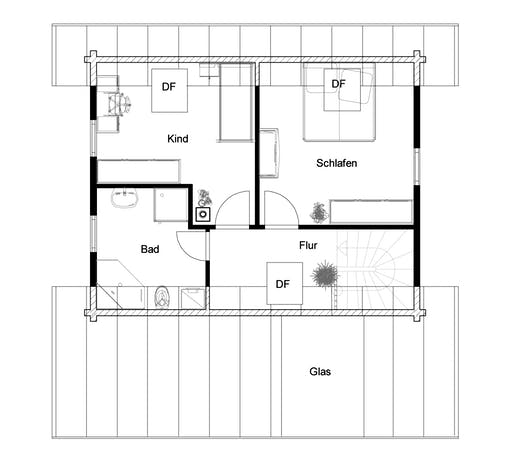 Blockhaus Wolfenbrück von Rems-Murr-Holzhaus Schlüsselfertig ab 315000€, Blockhaus Grundriss 2