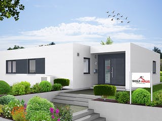 Fertighaus EDITION B 125 von WOLF-HAUS Schlüsselfertig ab 372844€, Bungalow Außenansicht 2