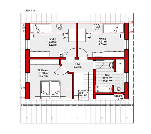 Fertighaus EDITION E 139 von Wolf-Haus Schlüsselfertig ab 369515€, Satteldach-Klassiker Grundriss 2